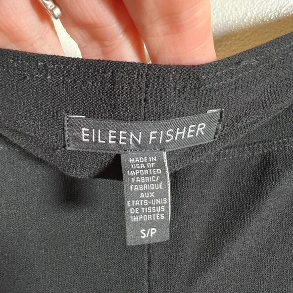 Eileen Fisher Pull On Pants Size Small Black Mid Rise Minimal Neutral Work - Picture 3 of 8